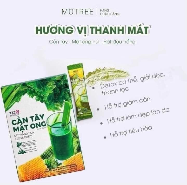 Cần tây mật ong Motree giữ trọ dưỡng chất của một ly nước Detox dinh dưỡng