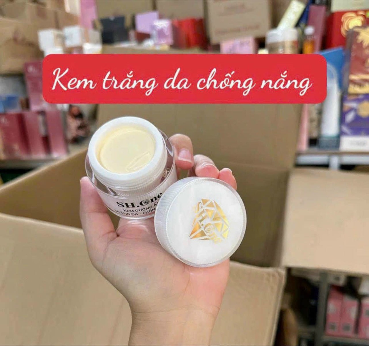 Face tía tô SH One trắng da chống nắng cấp ẩm B2 em về thêm số lượng lớn ạ