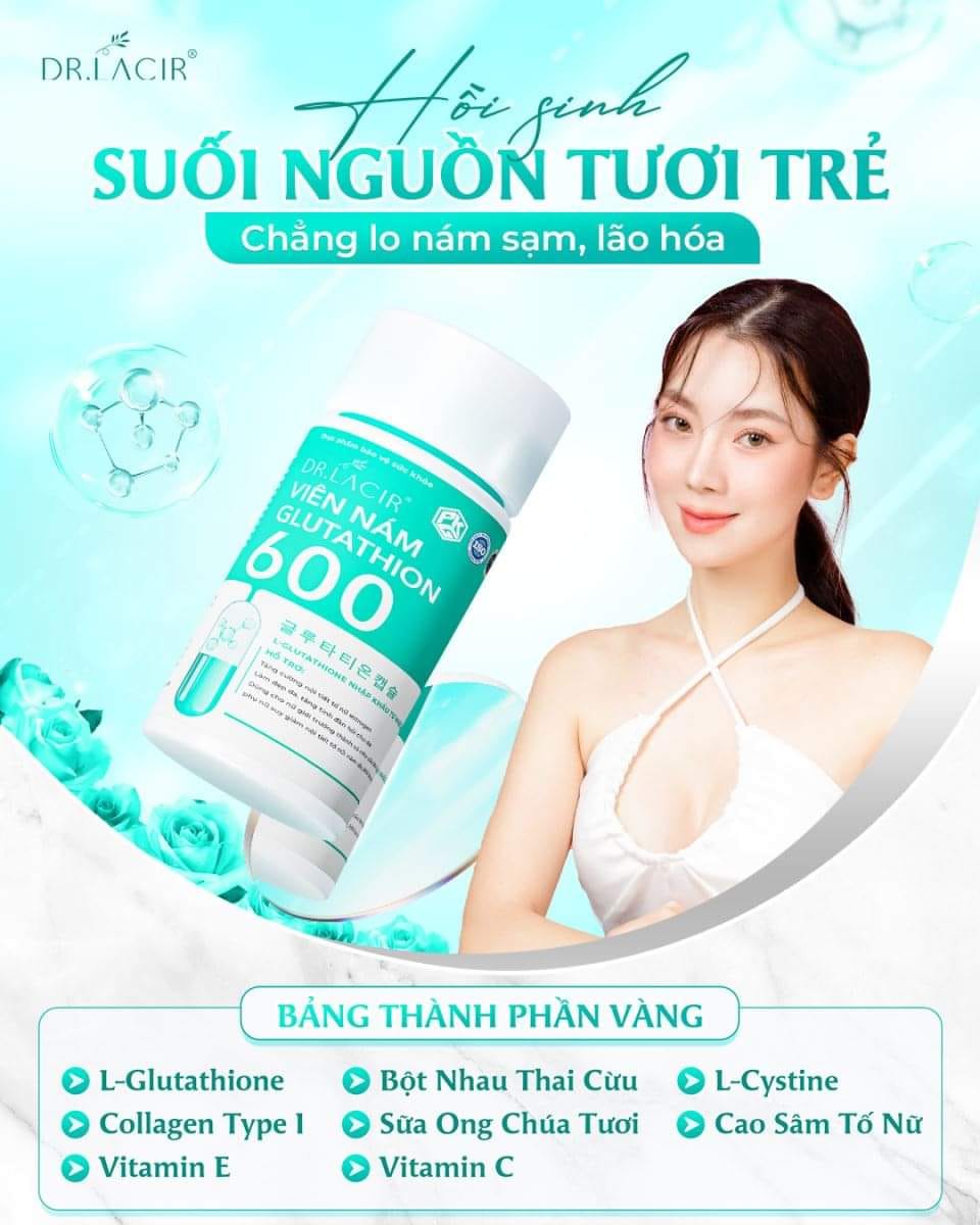 Viên Uống Trắng Da Lacir Glutathione Plus Dr Lacir