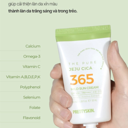 Kem Chống Nắng Prettyskin 365 Mild Sun Cream Phục Hồi Da Mỏng Yếu