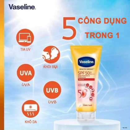 Sữa Dưỡng Thể Vaseline Healthy Bright Spf 50+ Daily Protection Brightening Serum