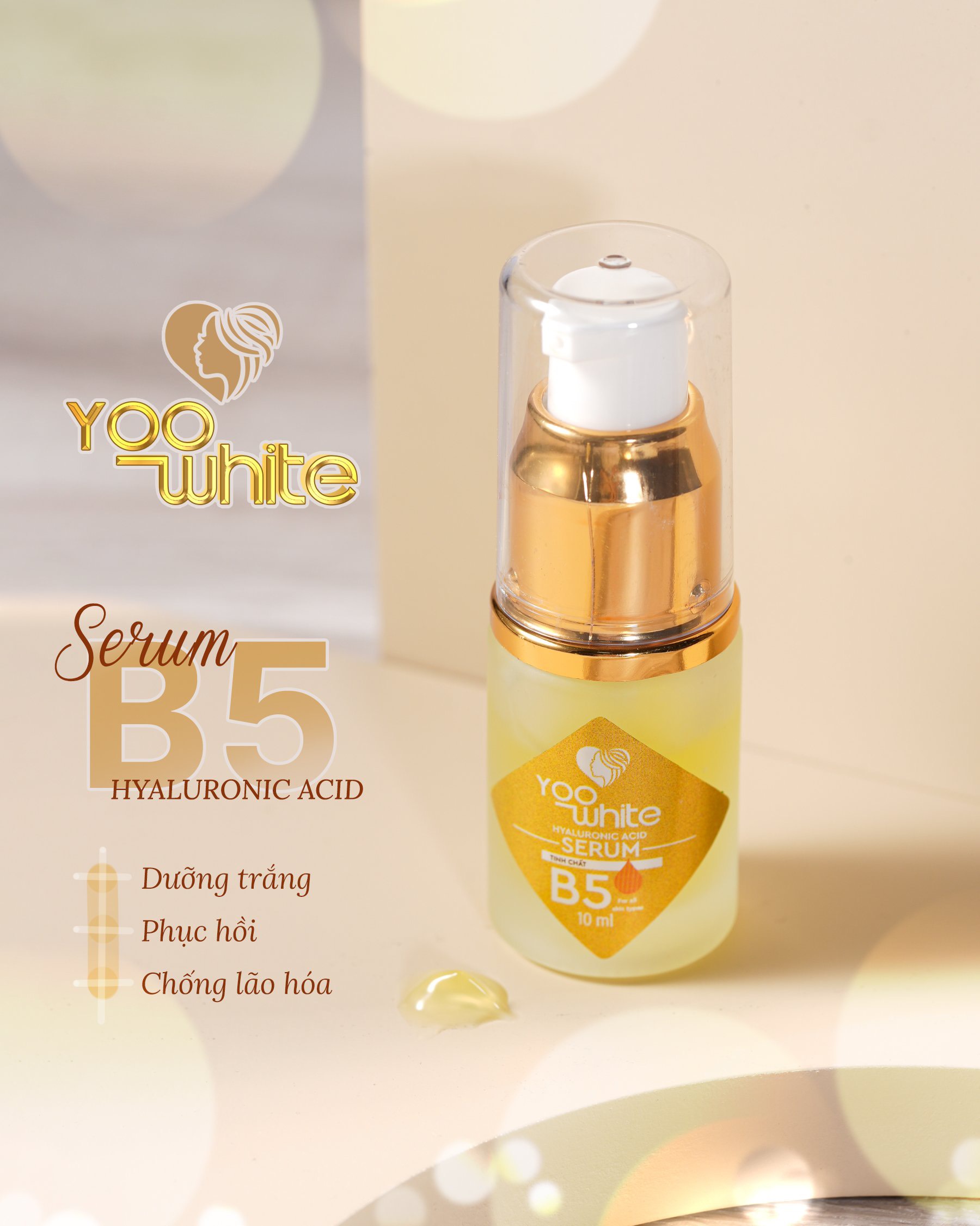 Lão hoá ngược cùng Serum tinh chất B5 càng dùng càng mướt da thêm trắng sáng mịn màng