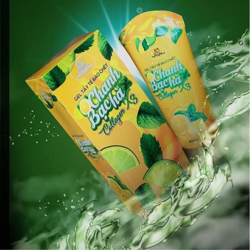 Gel Tẩy Tế Bào Chết Chanh Bạc Hà Collagen X3