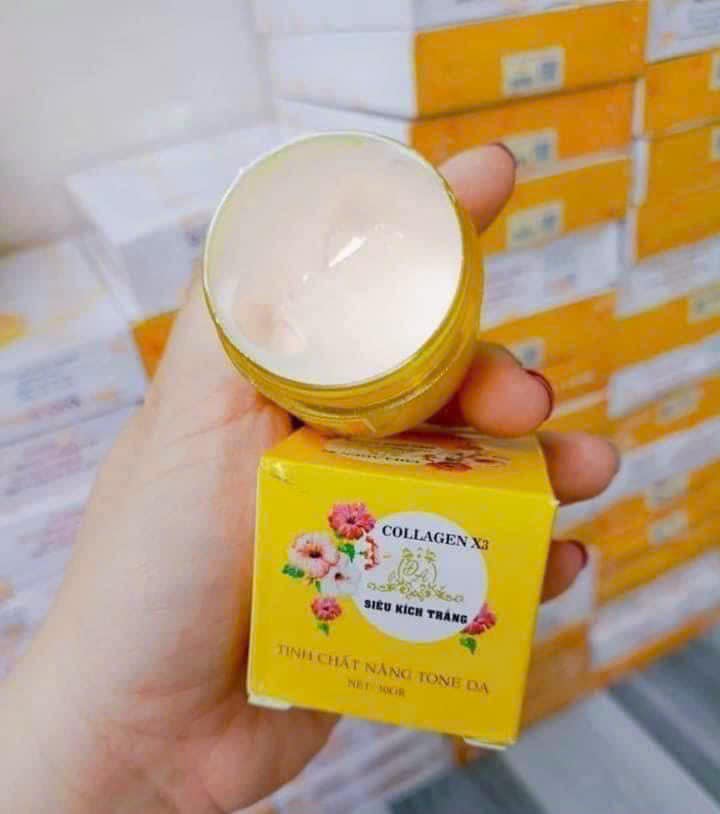 kem kích trắng Collagen X3 Thẩm thấu nhanh qua bề mặt da