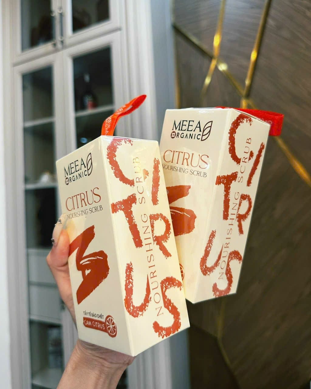Tẩy Tế Вàо Chết Face Cam Citrus Meea Organic Nouishing Scrub
