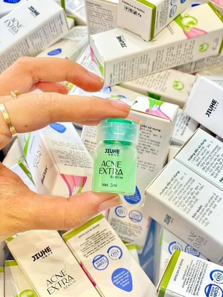 Combo Giảm Mụn Kem Face Rau Má Centella Ance Jiuhe và Serum Acne Extra Jiuhe Thanh Tô Cosmetics