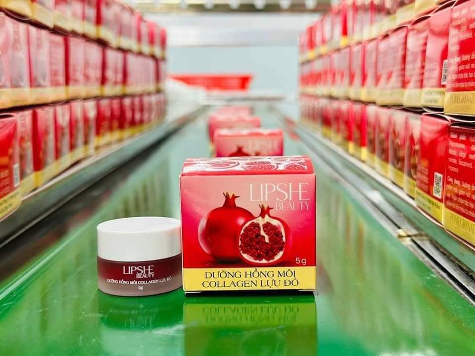 Dưỡng Hồng Môi Collagen Lựu Đỏ LipShe Beauty
