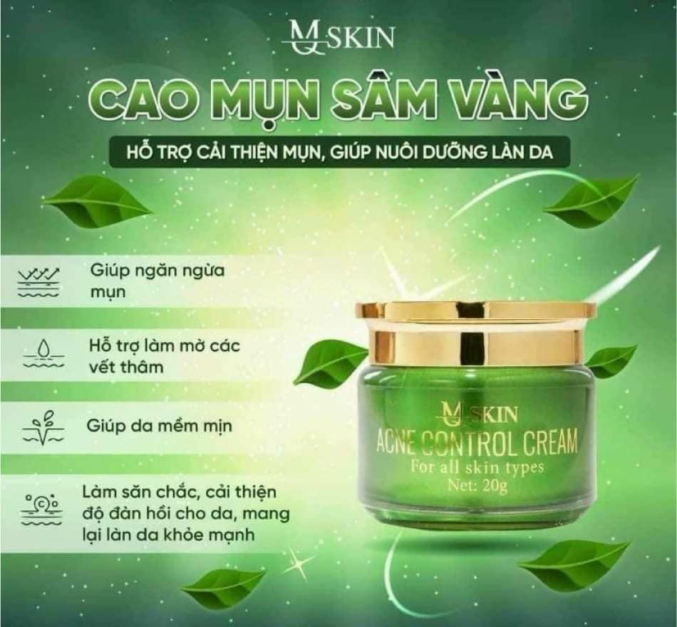 Cao Mụn Sâm Vàng MQ Skin hiệu quả trong việc chăm sóc da