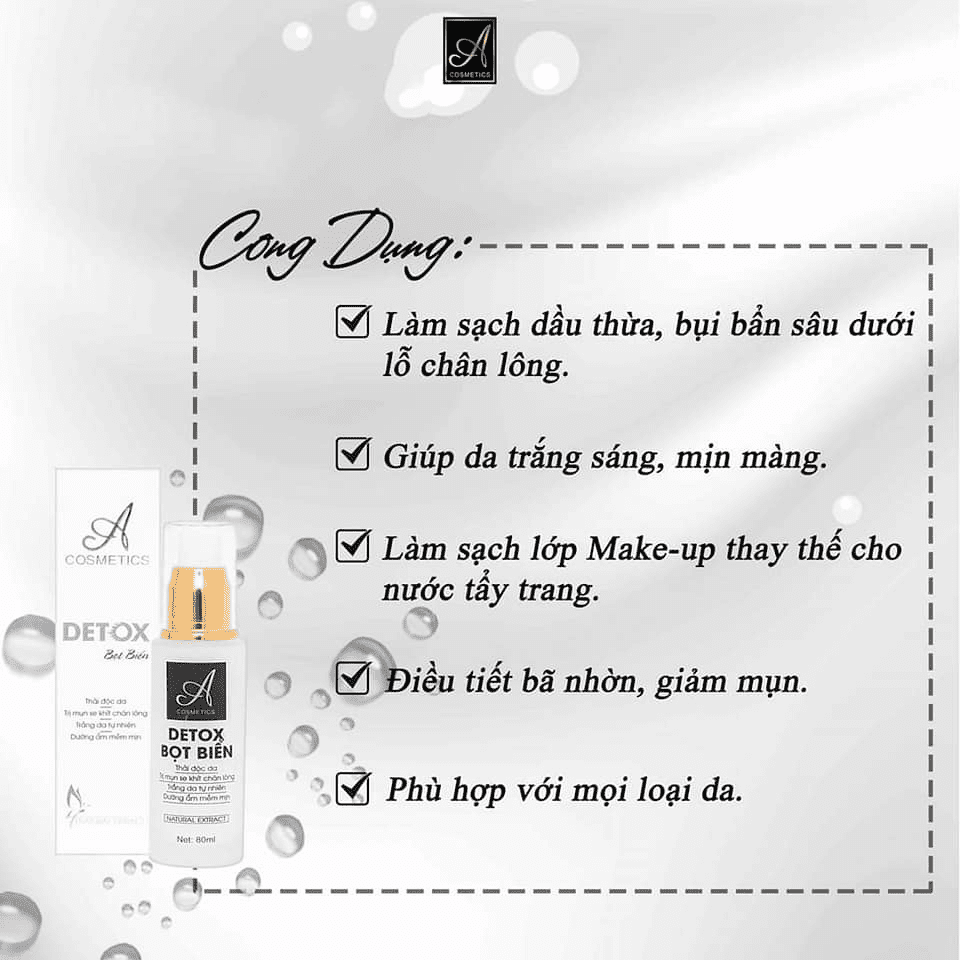 DETOX BỌT BIỂN - Mặt nạ thải độc tố